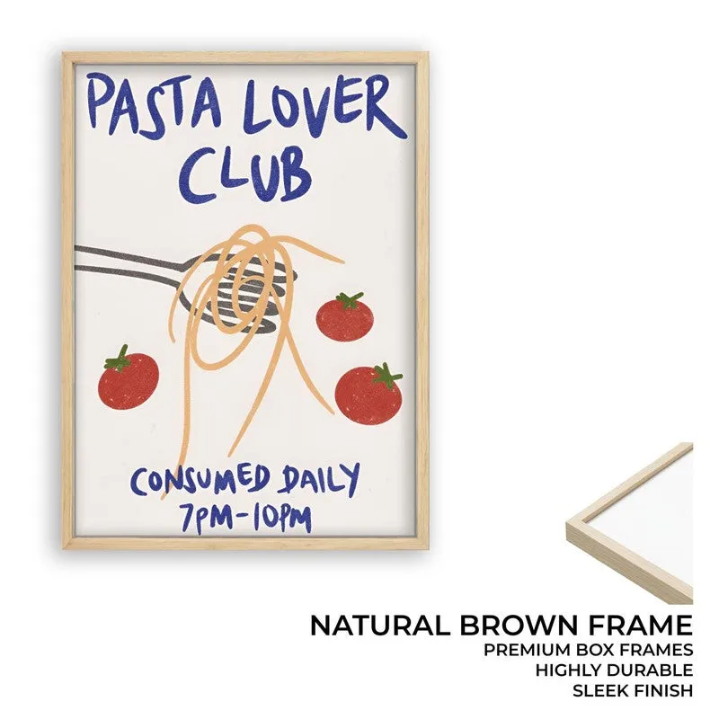 The Pasta Club Archival Canvas Wall Art - White media 10
