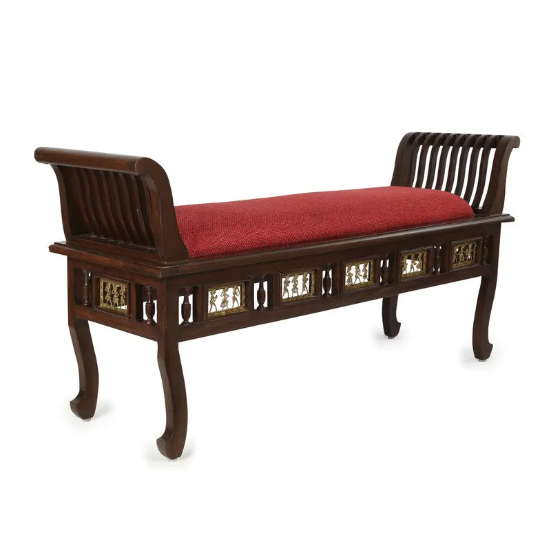 Myla II Teak Wood Ottoman media 4