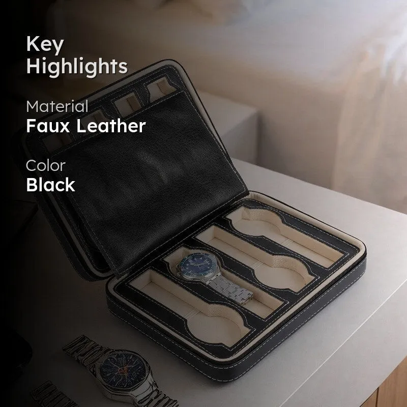 AarviDecor DeskZen Faux Leather Desk Organiser - Black media 2