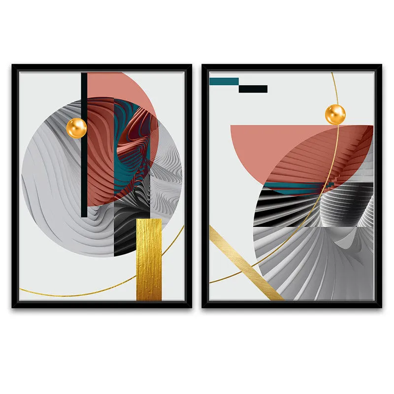 Rosemary Abstract Wall Art - Set Of Two media 3