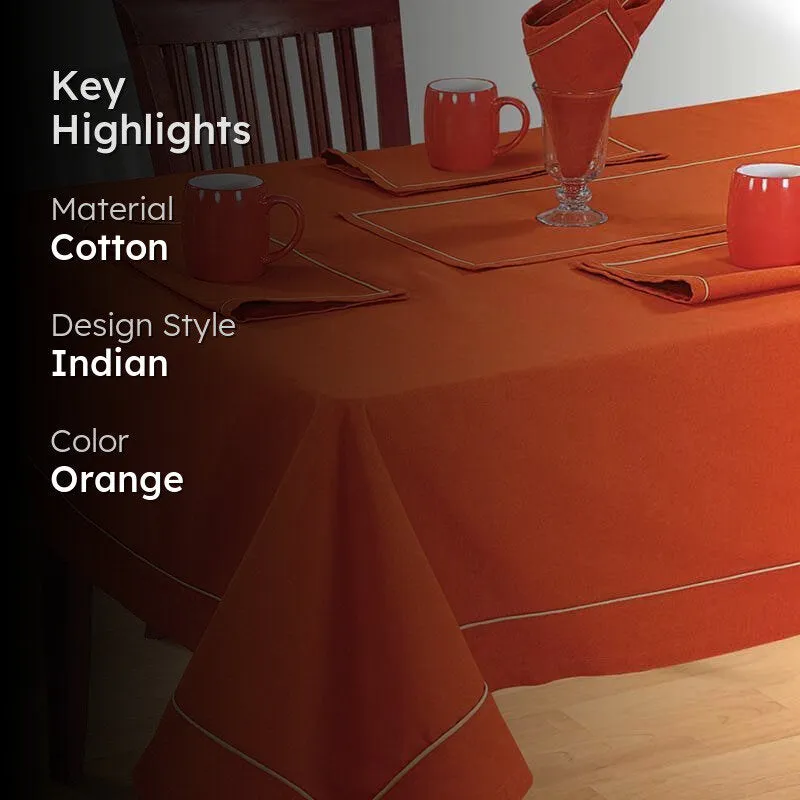 Swayam Splash of Orange Table Cover media 2