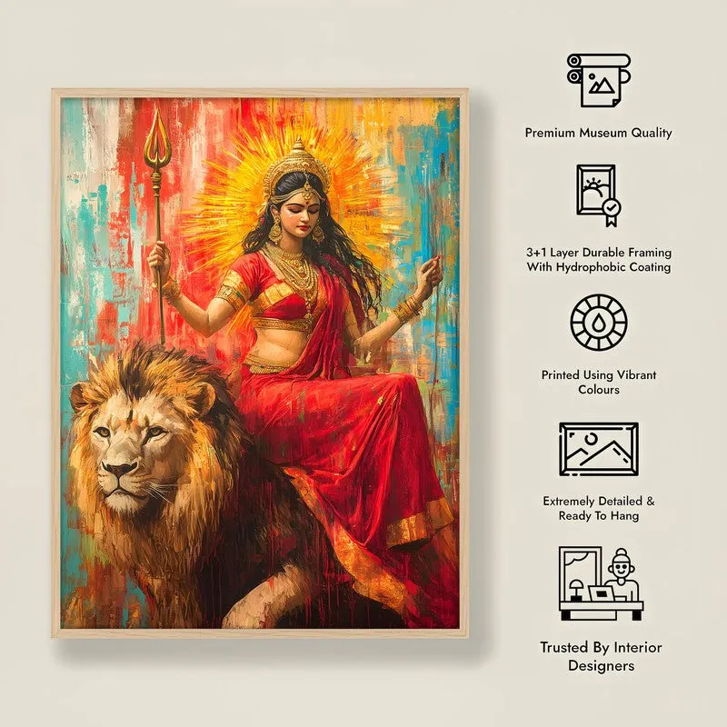Vanagopala Spiritual Archival Paper Wall Painting - Natural Brown Frame media 8