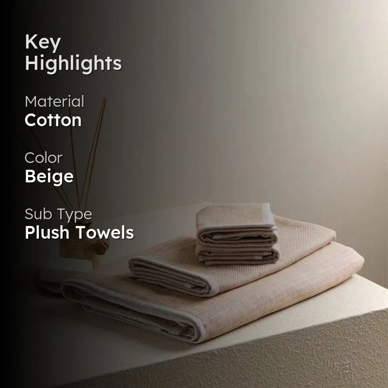 Absorbo Bamboo Terry Towel Combo (Beige) - Four Piece Set media 2