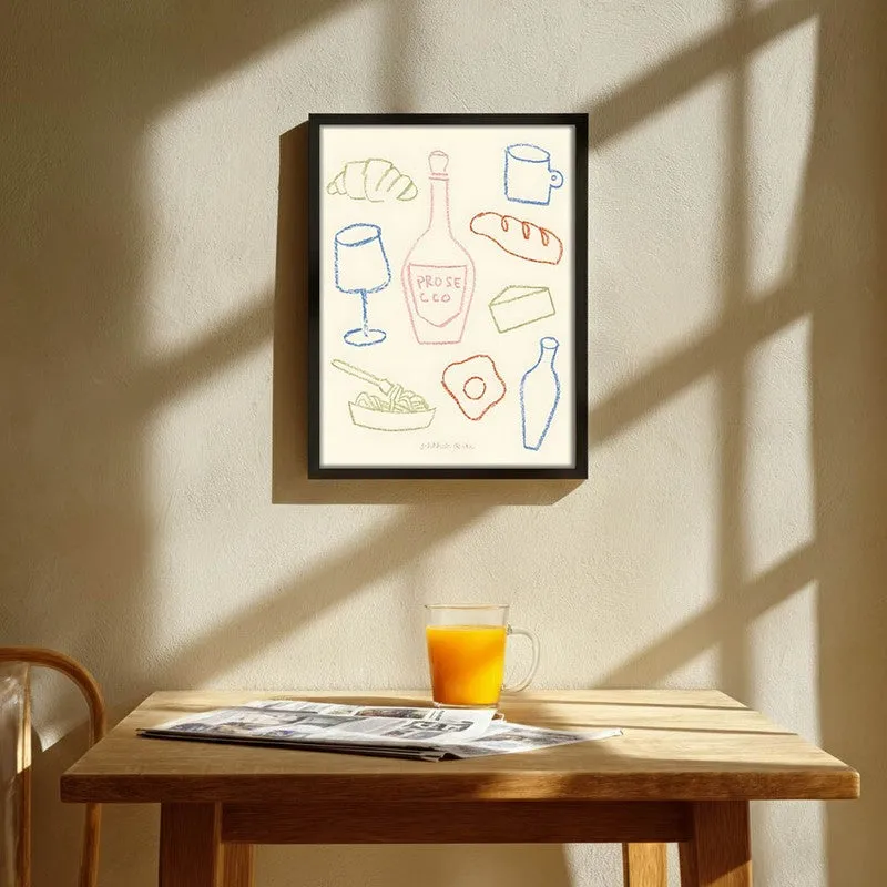 Flavour Feast Archival Canvas Wall Art - Black media 1