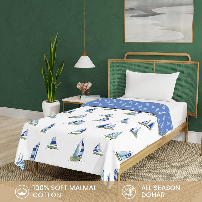 Urban Space Seaside Boat Reversible Blanket - Blue media 4