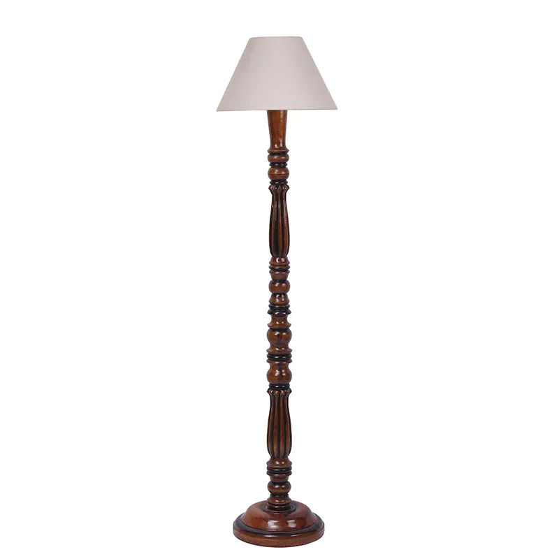 Tira Vintage Wooden Floor Lamp - Grey media 4