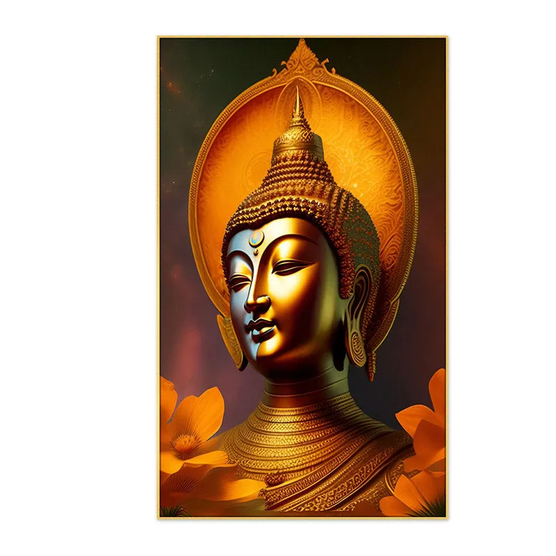 Buddha Golden Aura Canvas Wall Painting media 5