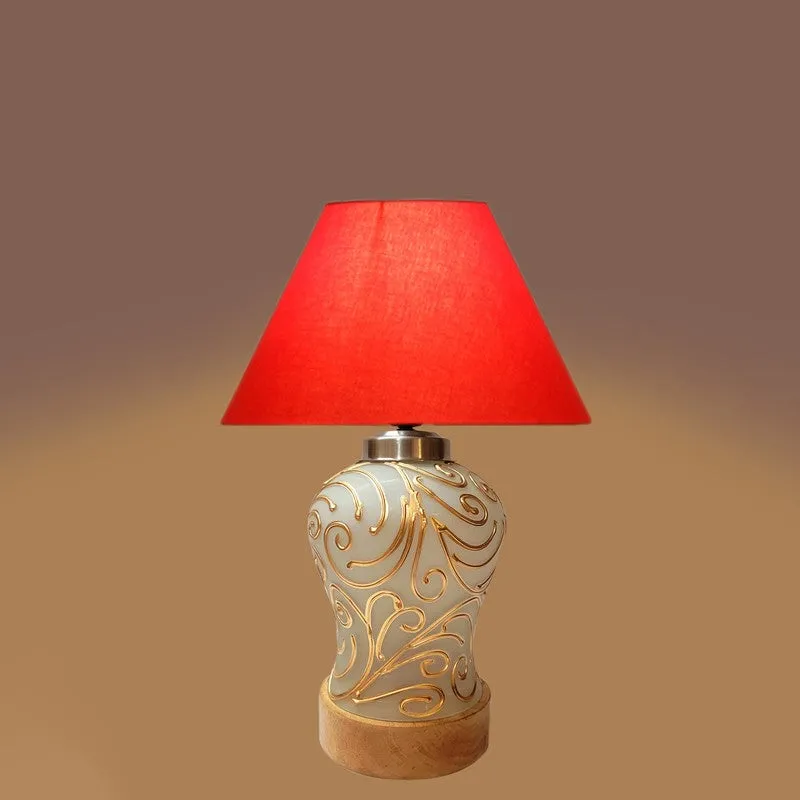 Lumithra Wooden Table Lamp - Orange media 5