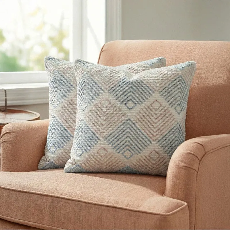 AngularAura Cushion Cover (Multicolor) - Set Of Two media 1