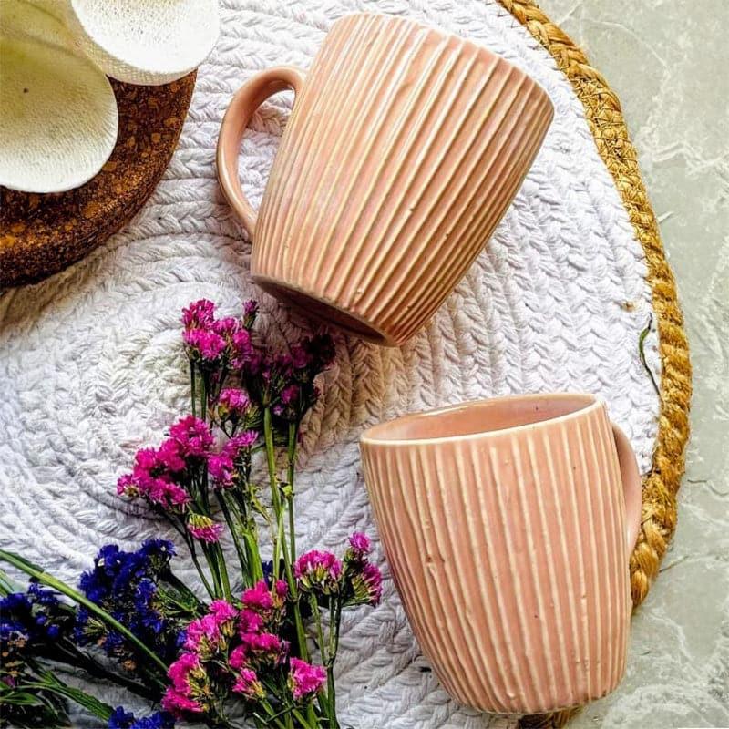 Hipashi-Mug-Pink-Set-Of-Two Ceramic Coffee Mug (300 mL Each) - Set of Two media 3