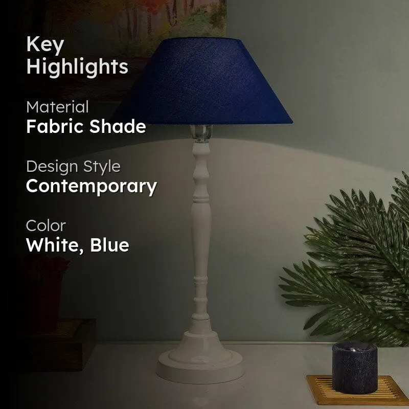 Imperial Fabric Table Lamp - White,Blue media 2