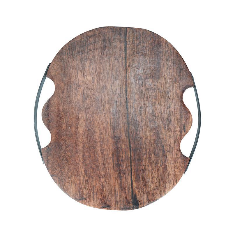 Timber Cut Wood & Iron Chopping Board media 3