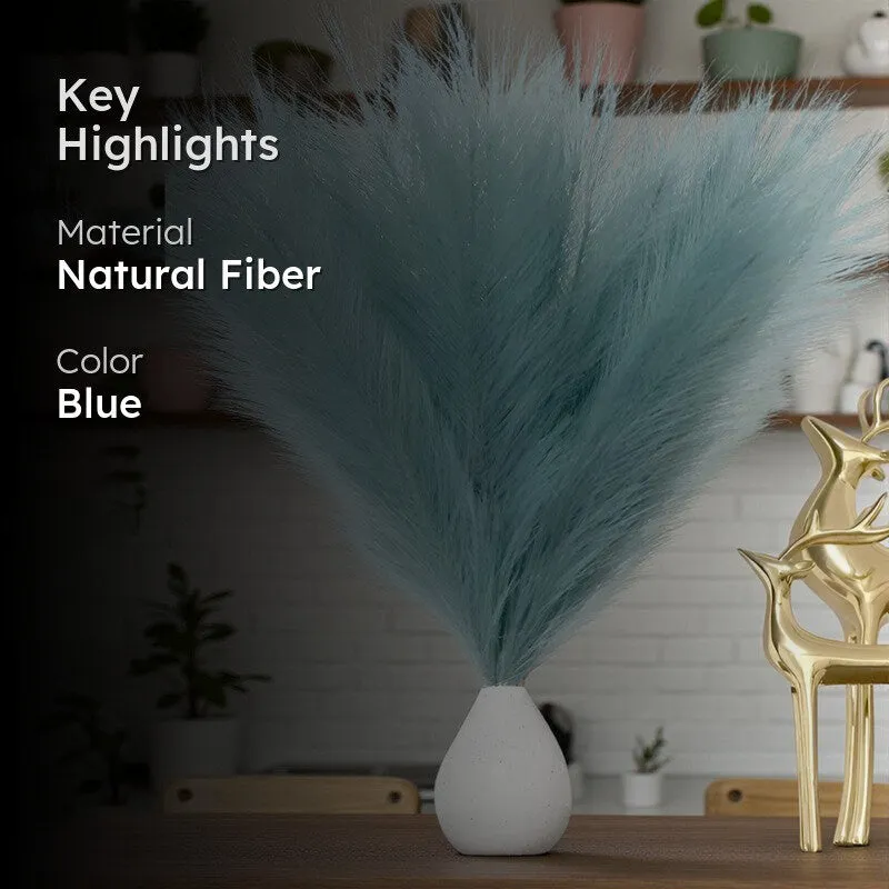 Feathery Pampas Artificial Stems (Blue) - Set Of Four media 2