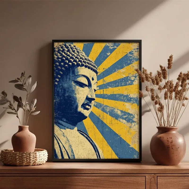Buddha Celestial Petal III Mandala Archival Paper Wall Painting With Black Frame media 6