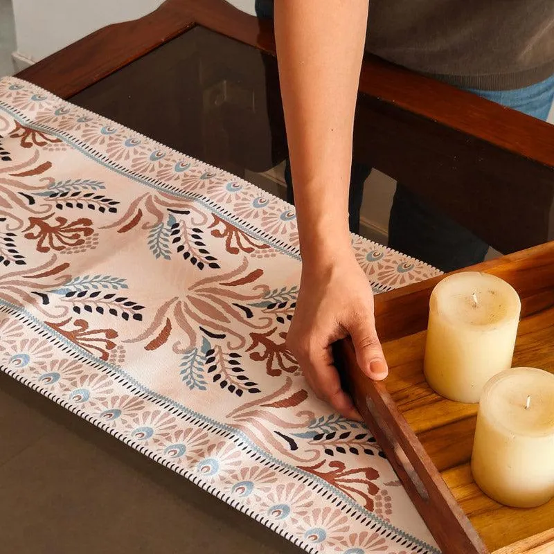 Nishora Floral Poly Canvas Table Cover media 1