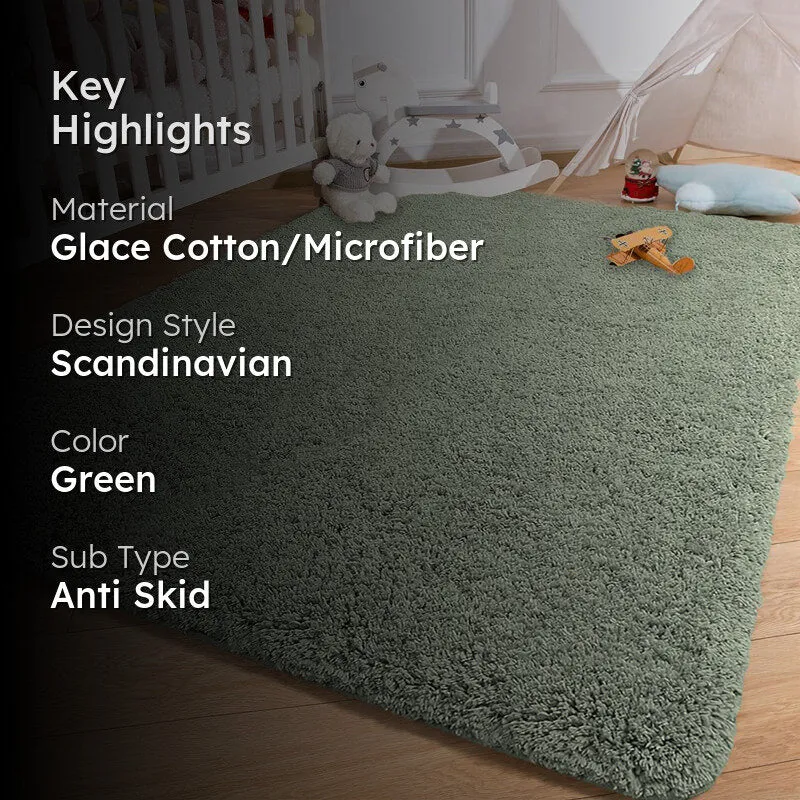 Vegas Luxe Micro Fiber Area Rug - Sage Green media 2
