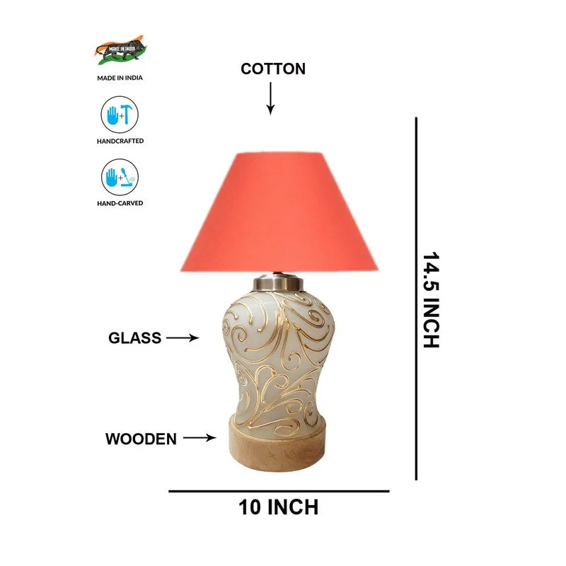 Lumithra Wooden Table Lamp - Orange media 7