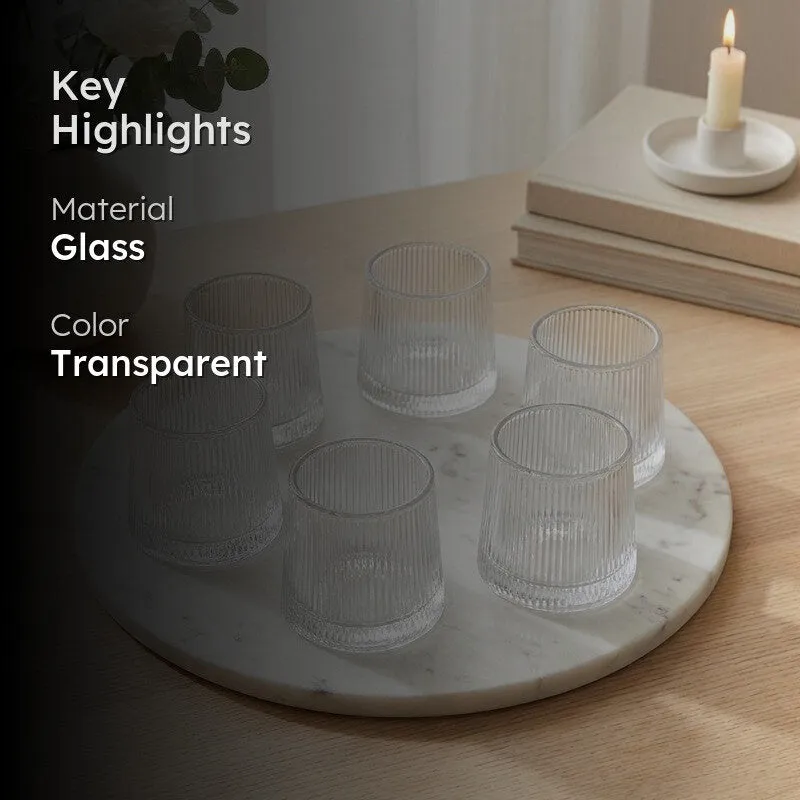 Vitrics Glass Round Scotch Glasses (350 mL Each) - Set Of Six media 2