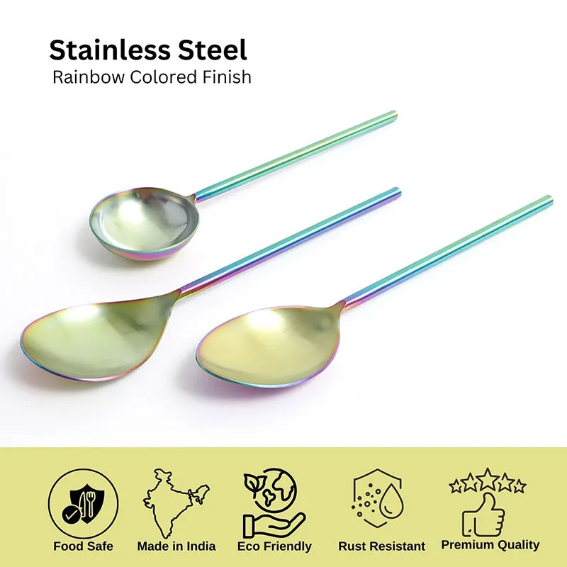 Prisma Stainless Steel serving Spoon - Set Of Three media 4