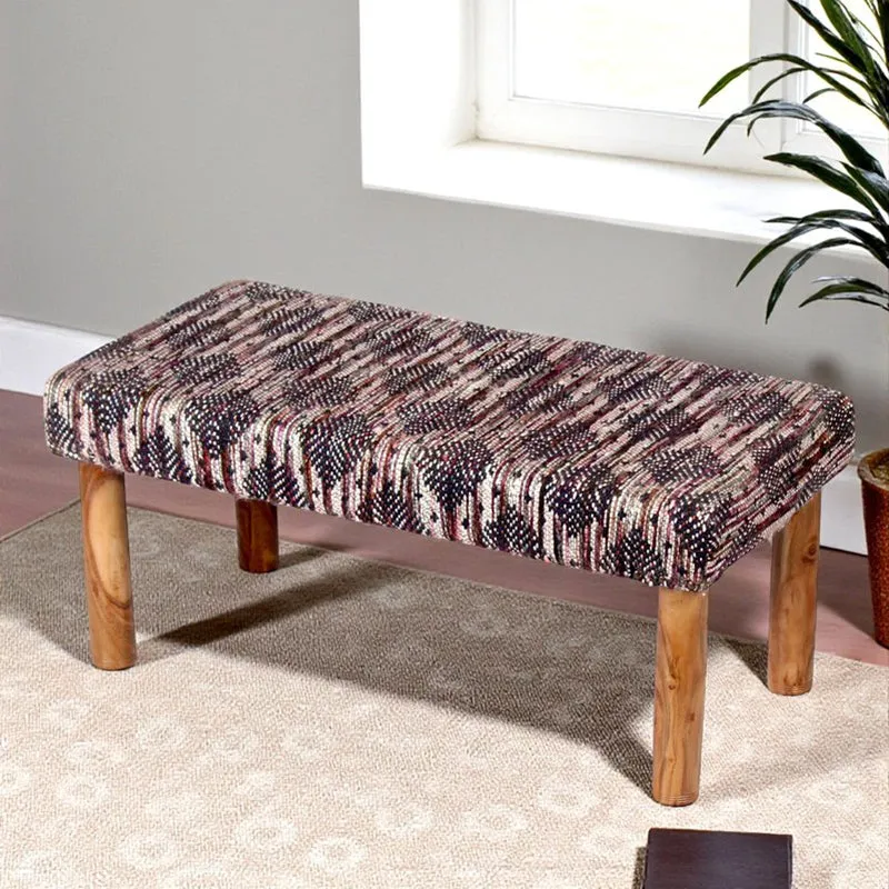 Elvex Sheesham Wooden Bench - Multicolor media 1
