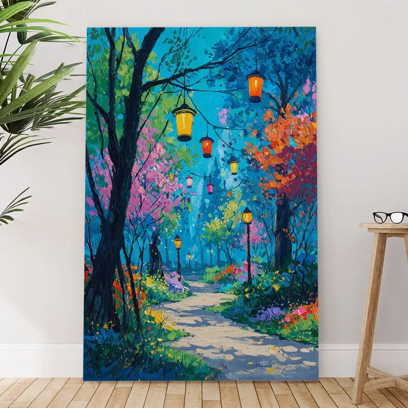 Twilight Lantern Woods Canvas Wall Art media 6