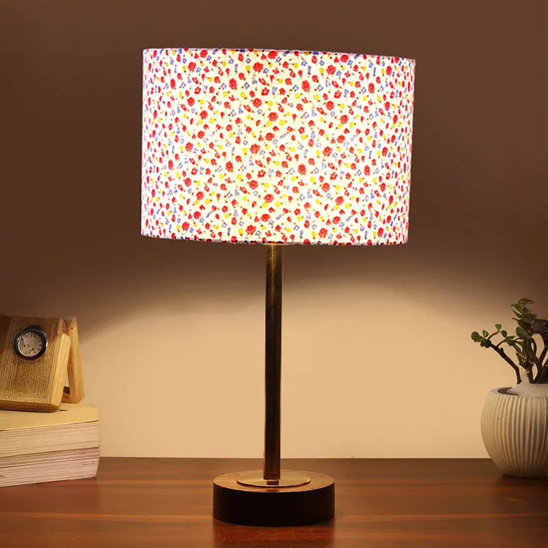 Fleura Rodin Multicolor Wooden Table Lamp media 1
