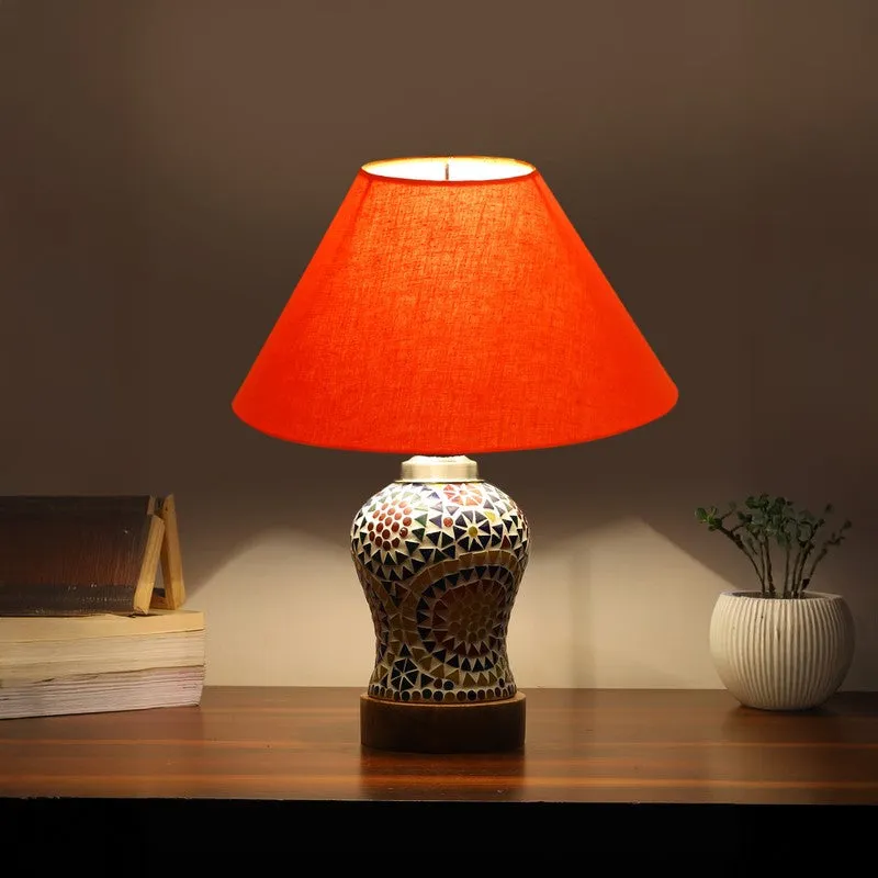 Ambexa Wooden Table Lamp - Multicolor media 1