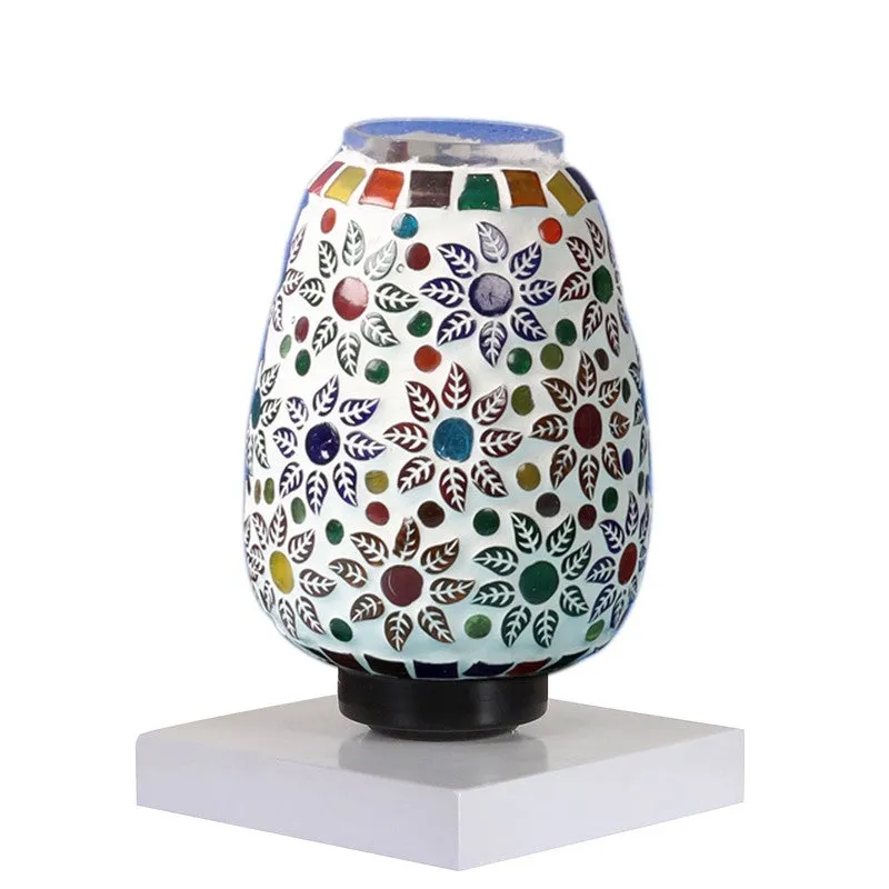 Astrine Glass Table Lamp With Wooden Base - Multicolor media 6
