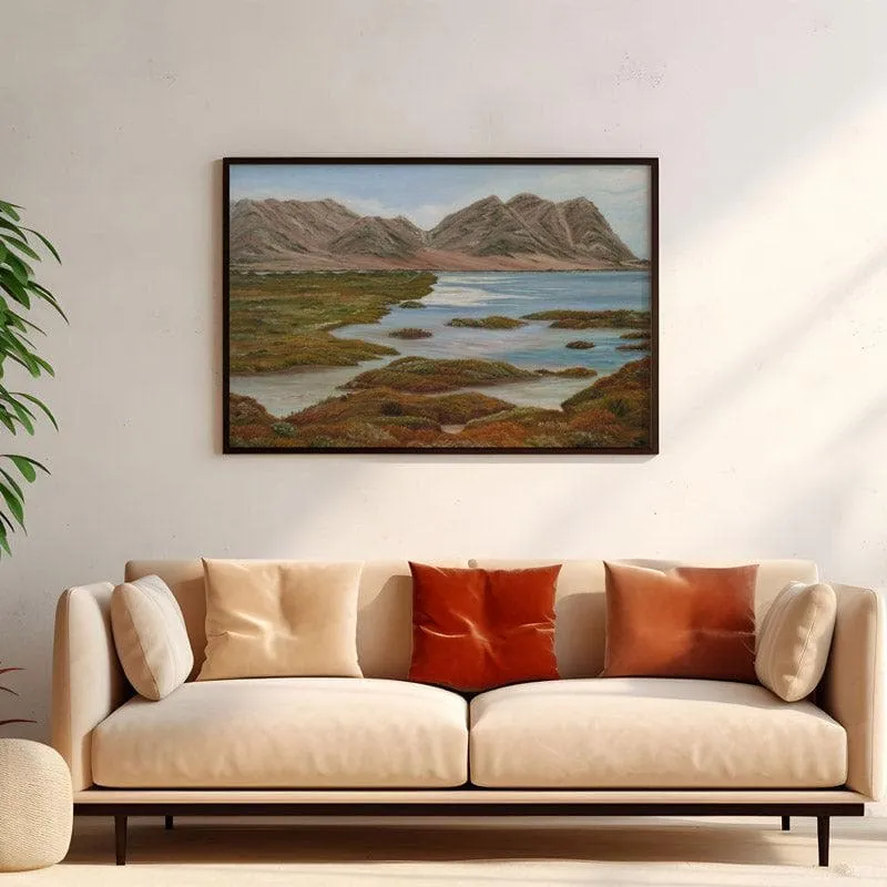Salt Marsh Canvas Wall Painting - Black Frame media 4