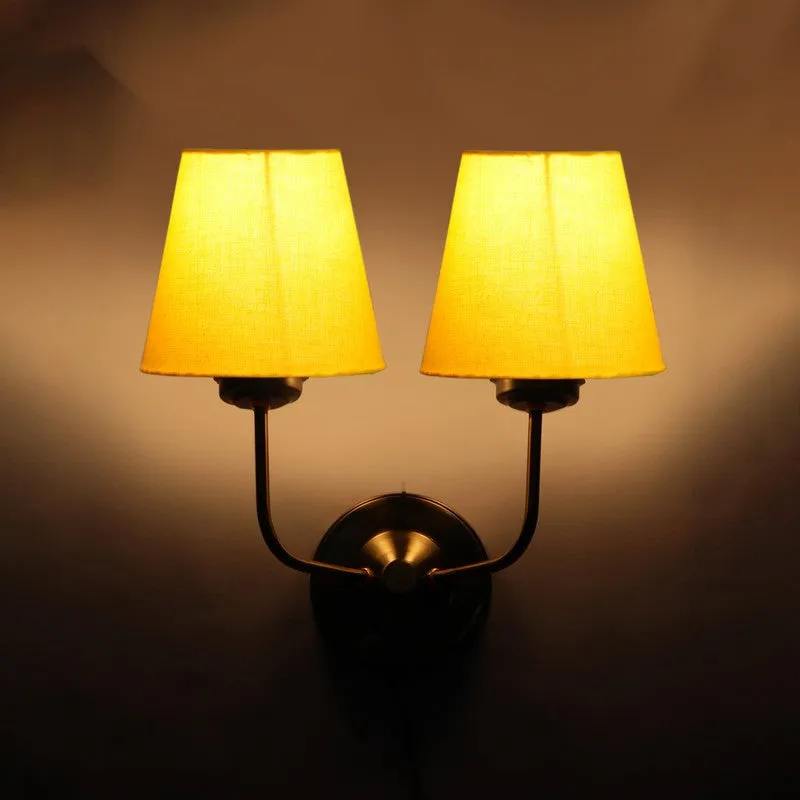 Lumoire Duo Cone Metal Wall Lamp - Gold,Yellow media 7