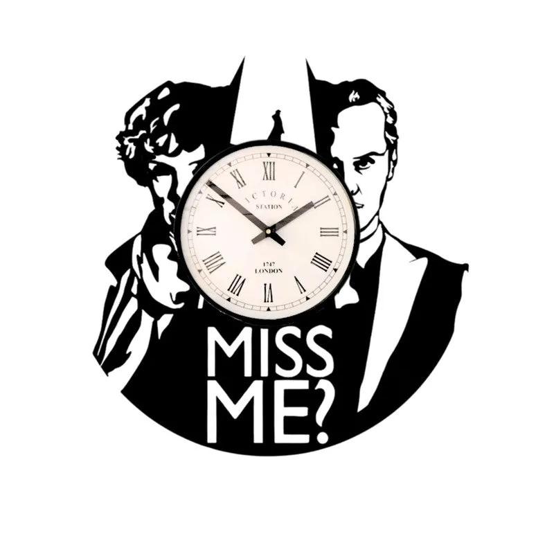 Miss Me? Steel Analog Wall Clock - Black media 4