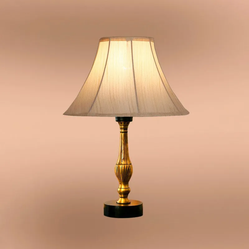 Aurelo Veno Wooden Table Lamp - OffWhite media 6