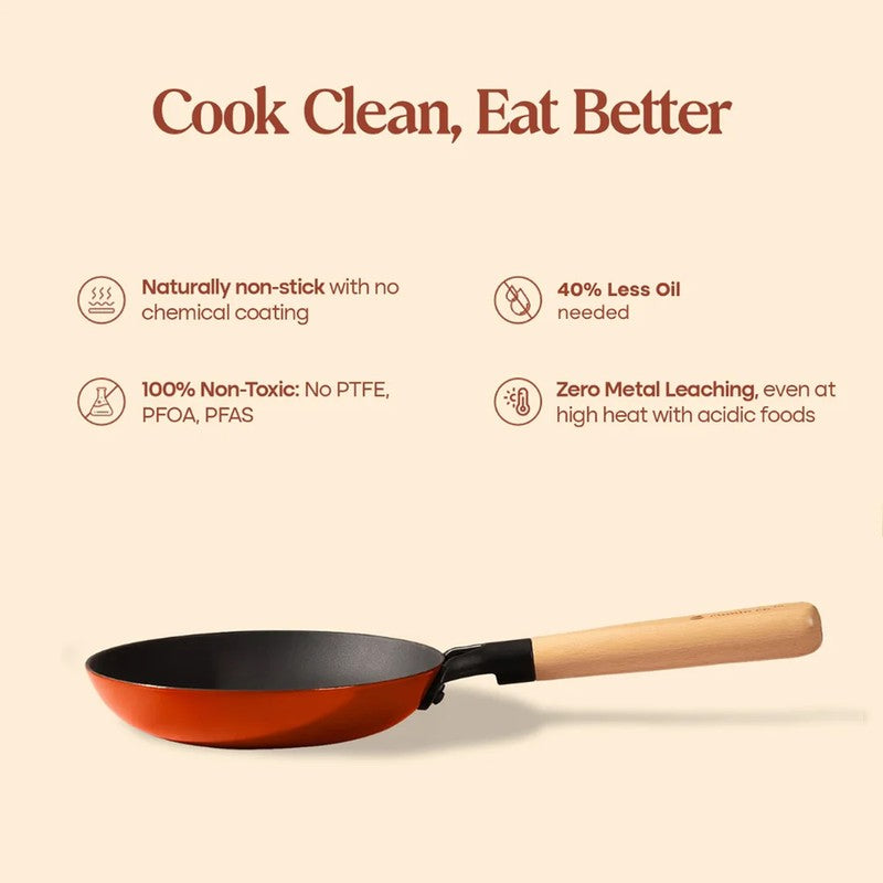 Cumin Co Enamel Cast Iron Frying Pan (Rust) - 1000 mL media 11