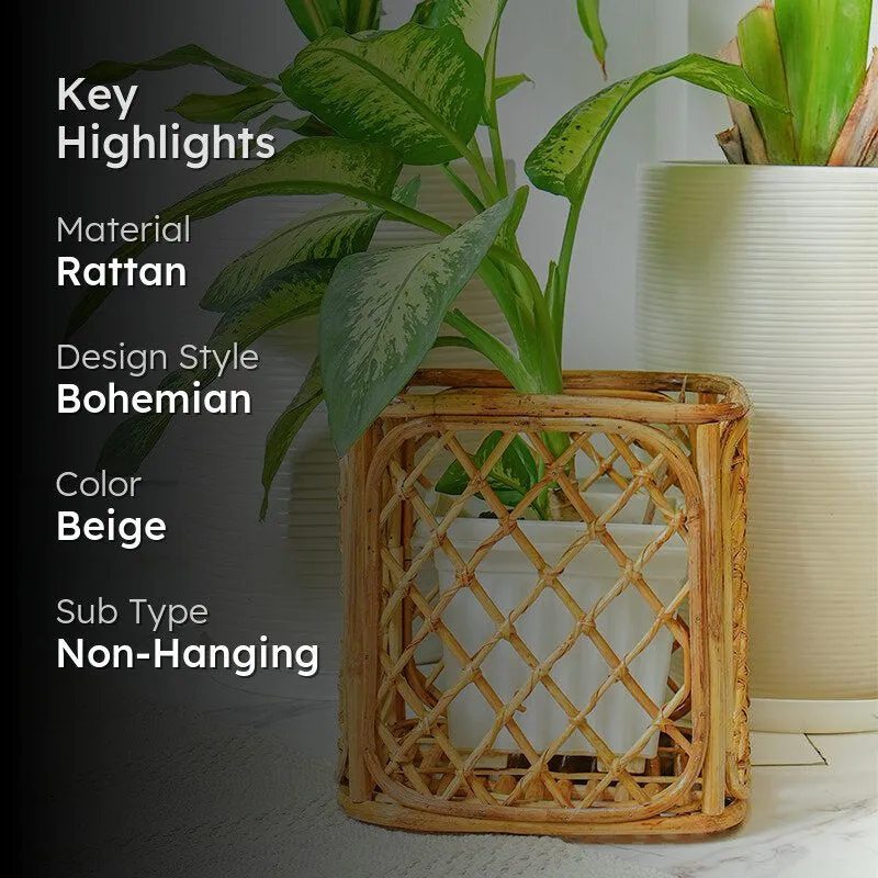 Arvo Handmade Rattan Planter media 2