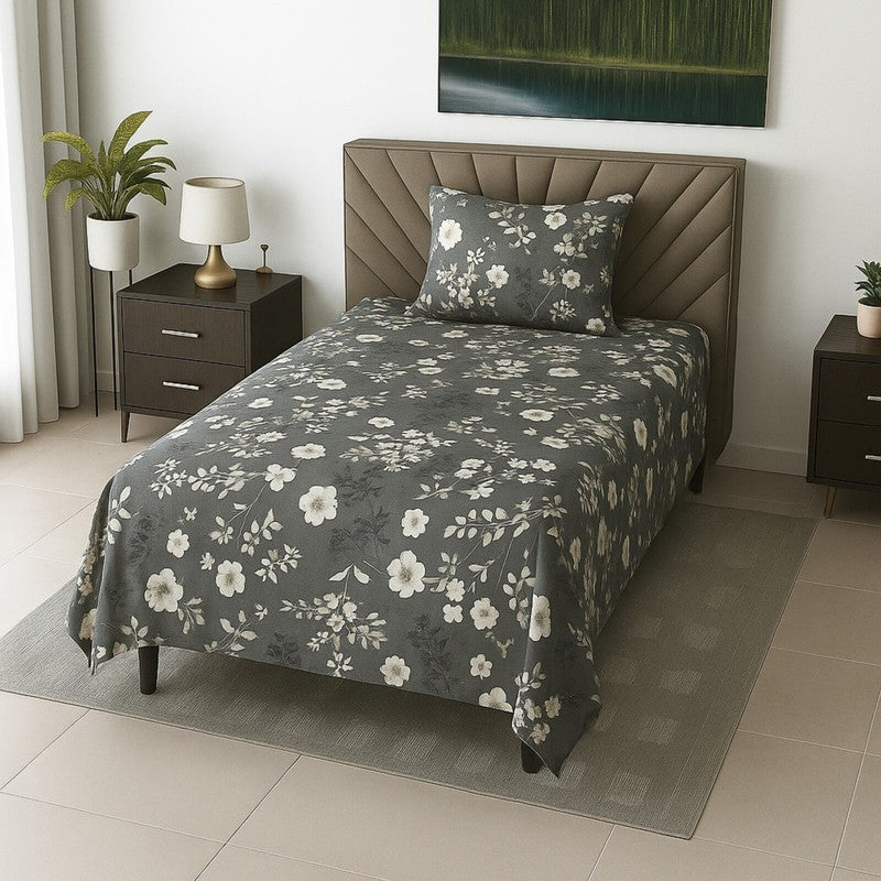 Bloom Drift Bedsheet - 210 TC