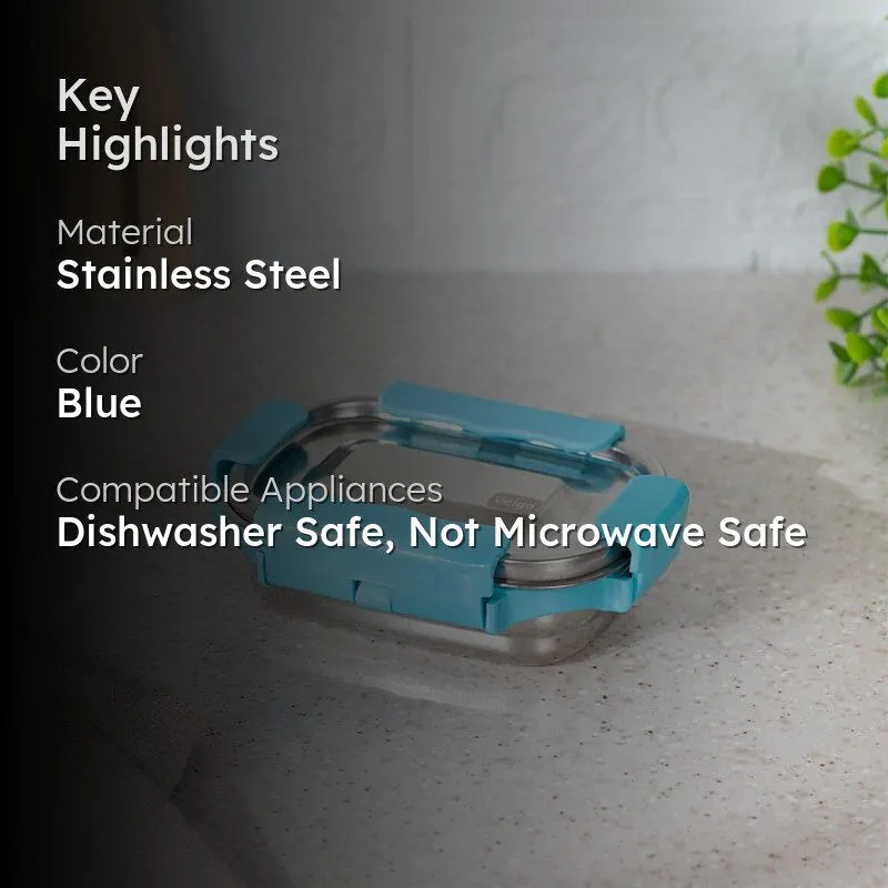 Savory Insulated Steel Lunch Box (Aqua) - 150 mL media 2