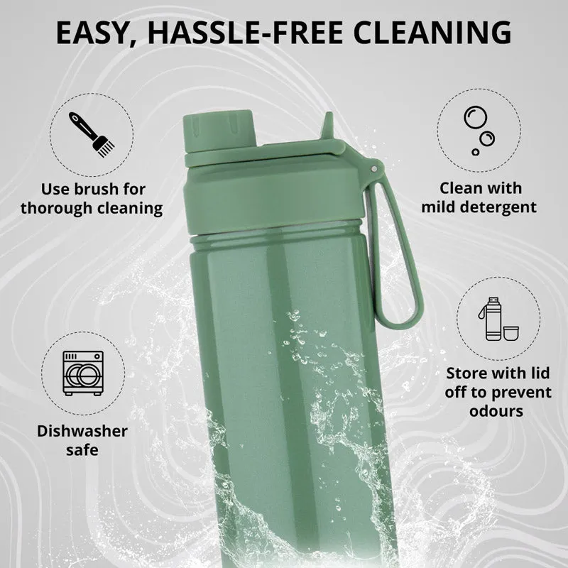 Bergner Walking Sipmate Thermosteel Hot And Cold Flask (Green) - 530 mL media 5