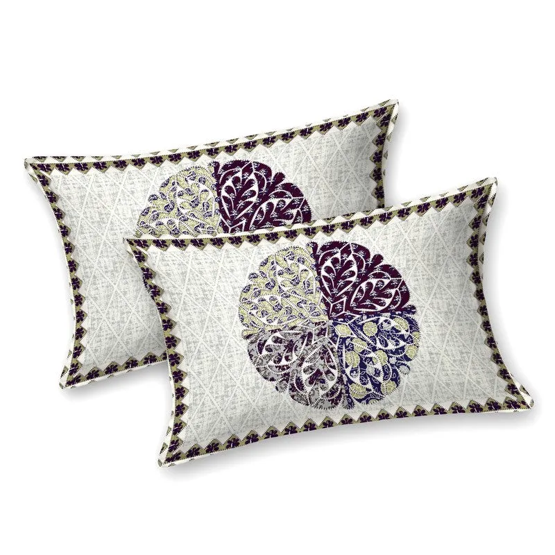 Gulnaar Spread Cotton Bedsheet (Purple) - 160 TC media 4