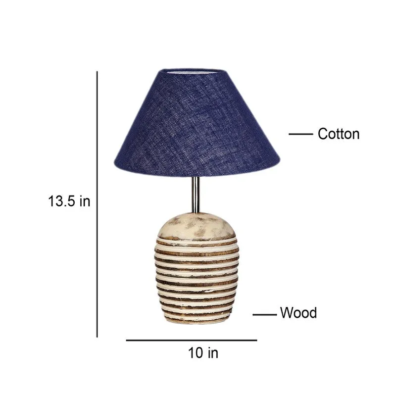Lumexa Cotton & Wooden Table Lamp - Blue media 9