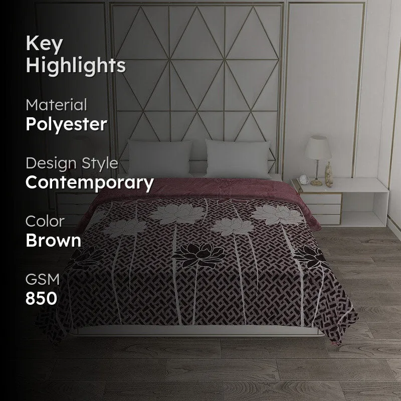 Monte Carlo Velvet Harmony Reversible Blanket - 850 GSM media 2
