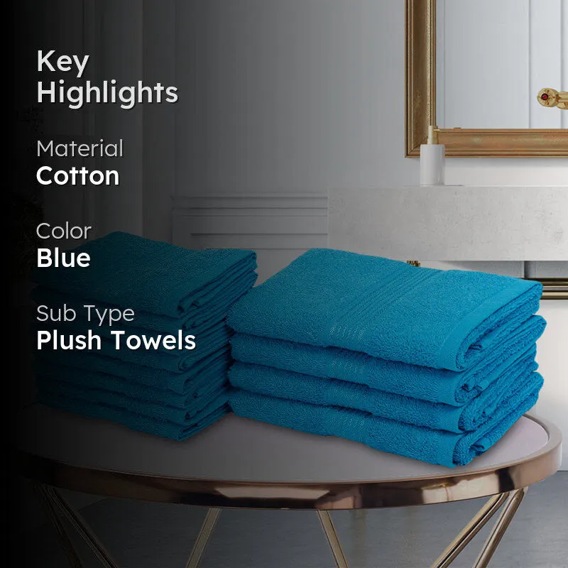 Eva Quick Dry Towel Combo (Blue) -Twelve Piece Set media 2