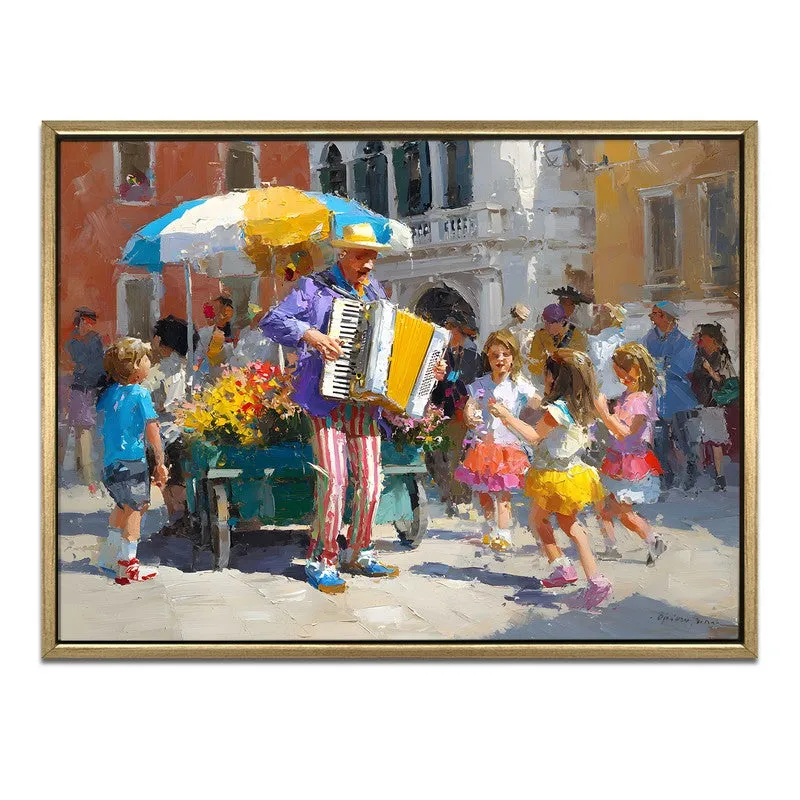 Accordion Joy Canvas Wall Painting With Frame media 3