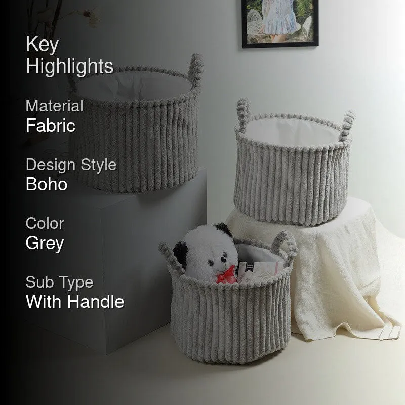 LineNest Fabric Storage Basket (Grey) - Set of Three media 2