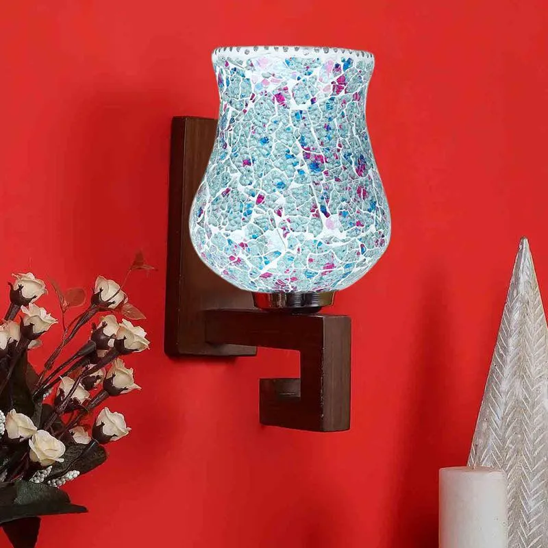 Tessellae Mosaic Wooden Wall Lamp media 3