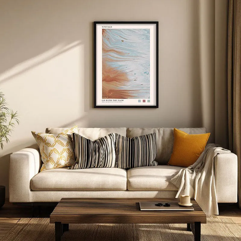 Go with the Flow Archival Canvas Wall Art - Black Frame media 1