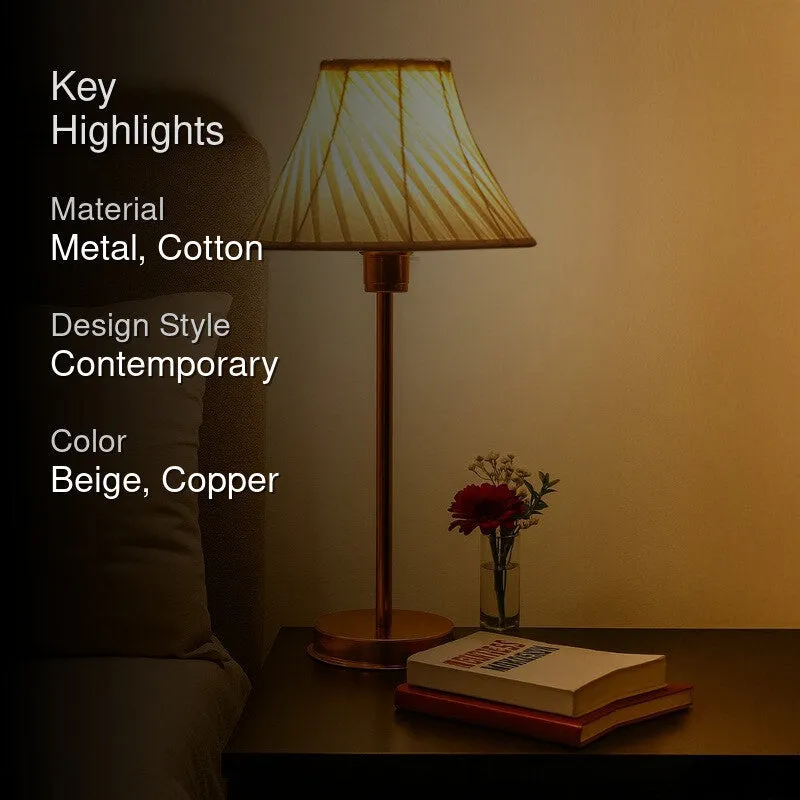 Kavira Oryn Metal Table Lamp - Beige media 2