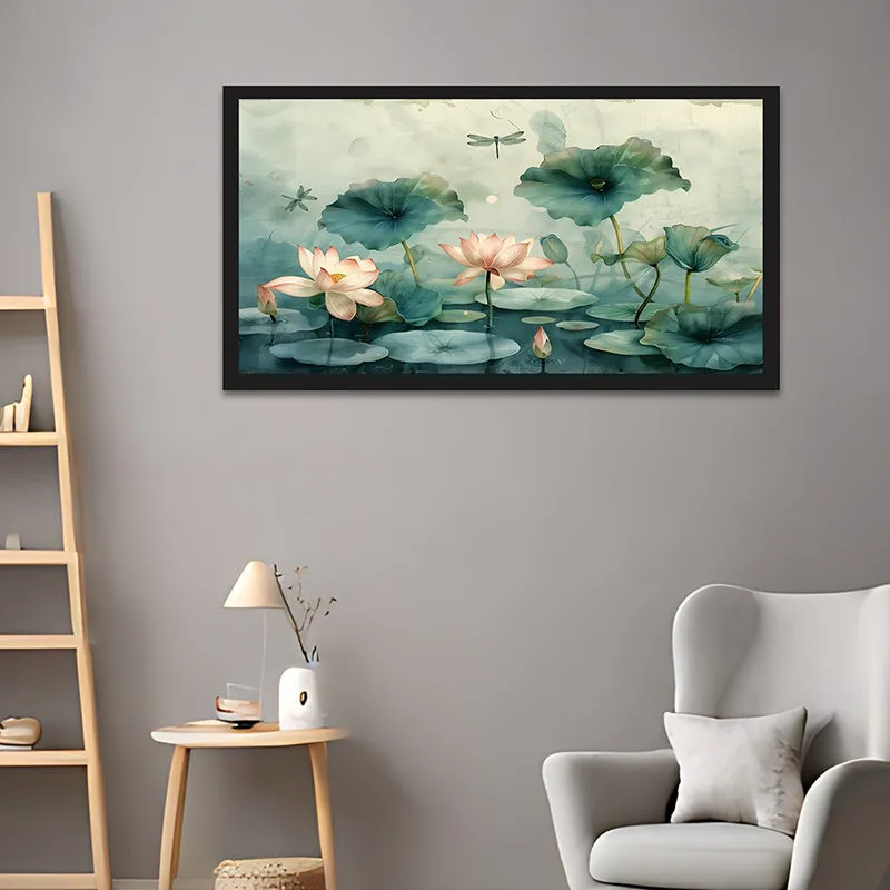 Lotus Vista Canvas Wall Painting media 7
