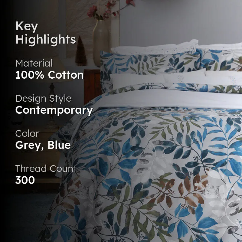 Blooming Rowan Printed Cotton Duvet Cover media 2