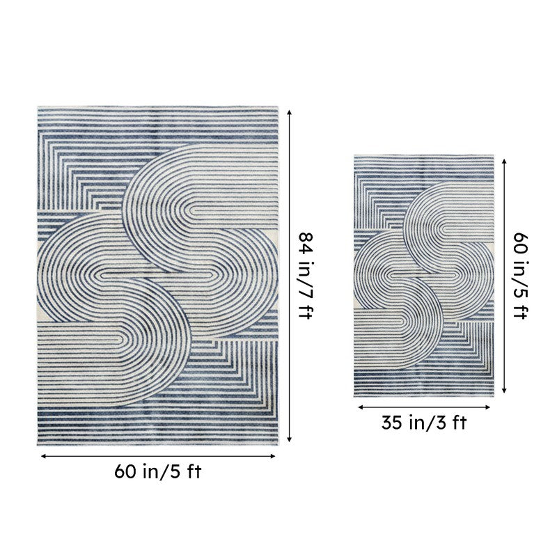 Icaria Nylon Dhurries - White, Blue media 5
