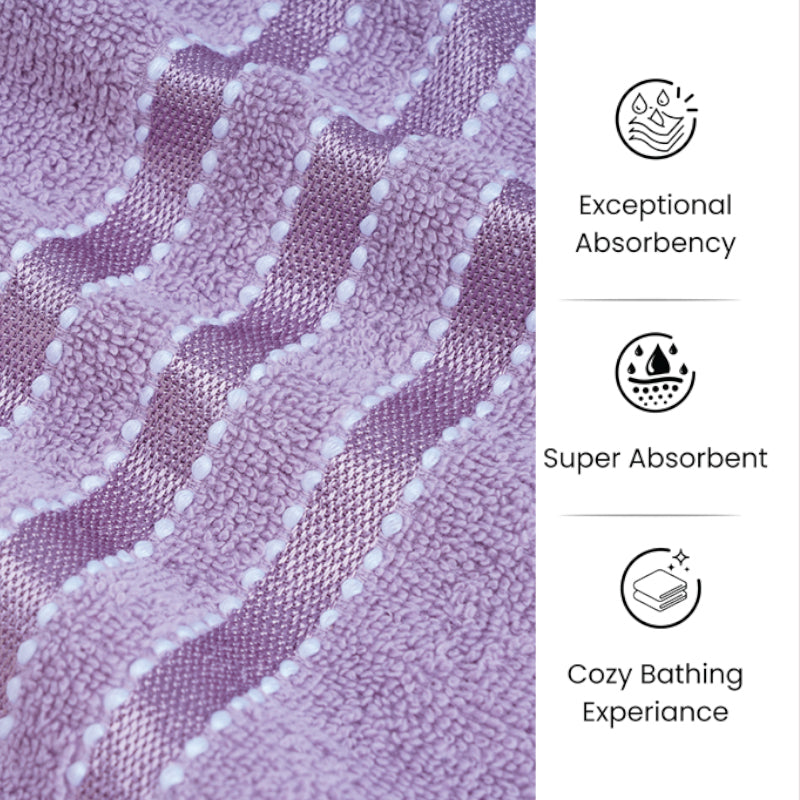 Micro Cotton LuxeDry Comfort Solid Bath Towel - Purple media 7